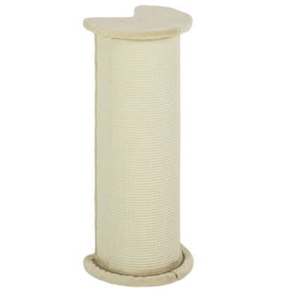 Cat Scratching Post 85cm High Scratching Pole with Sisal Rope, Tilt Protection Cat Scratching Tree for Medium Sized Cats, Cream White
