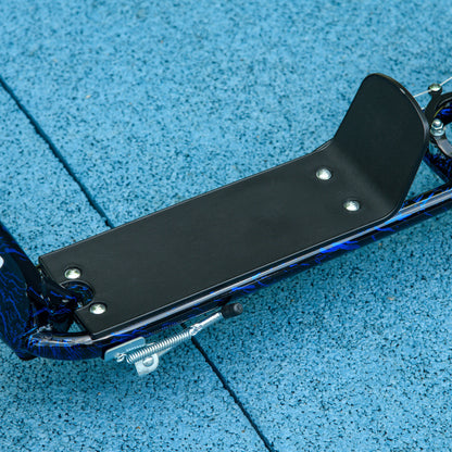 Children's Scooter with Large Wheels for 6-12 Year Olds Adjustable Height Rear Brake Kickstand Blue