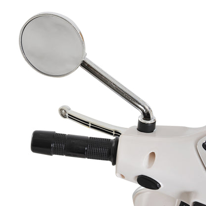 Electric Motorcycle for Kids 3-6 Years Old with VESPA License Battery-Powered Motorcycle for Kids with Music Speed 2-3 km/h and Horn Load 25 kg White