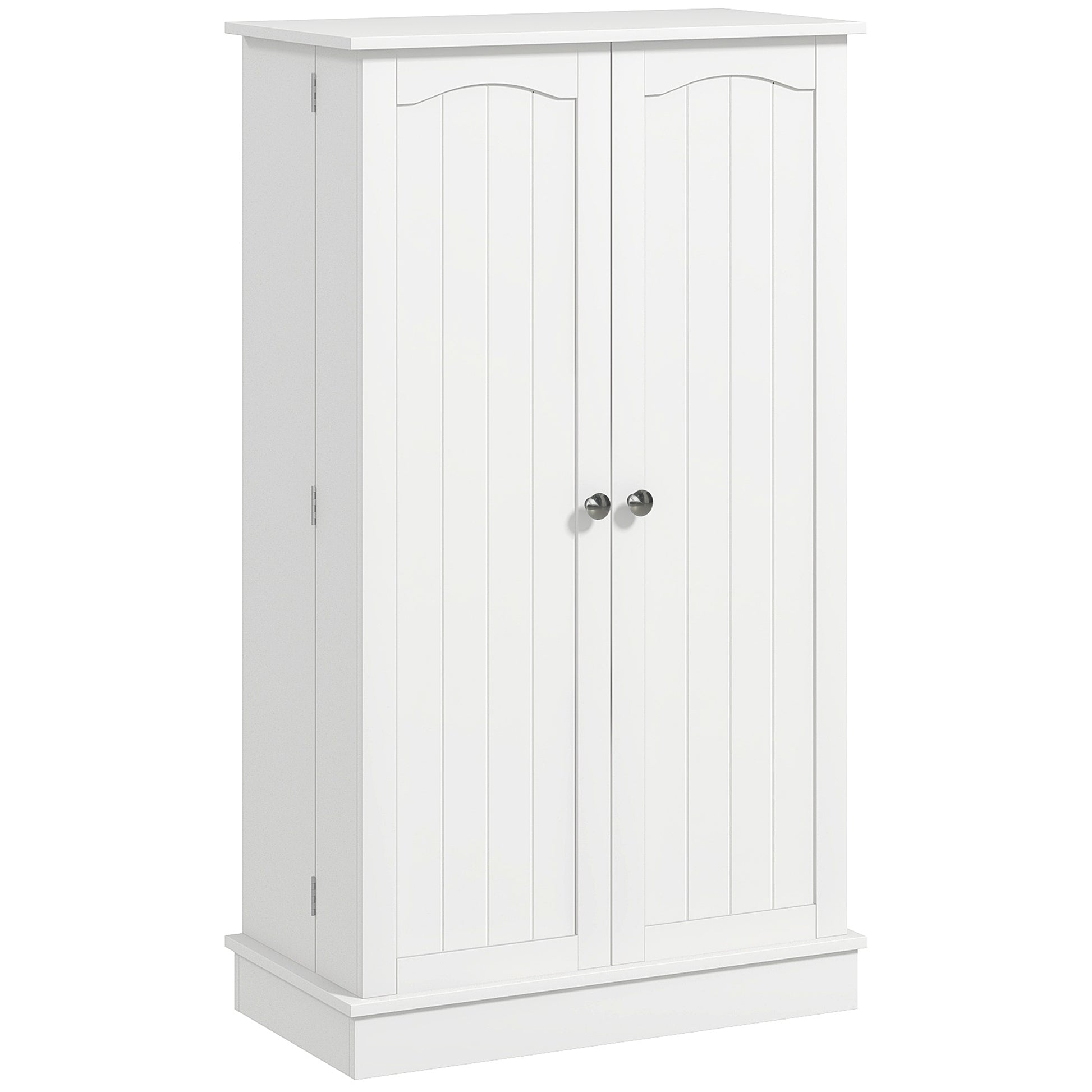 Kitchen Cabinet Buffet Cupboard Modern Storage Cabinet with Adjustable Shelves and 12 Spice Racks, Pantry for Dining Room, Living Room, 60 x 30 x 104 cm, White