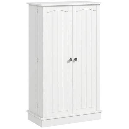 Kitchen Cabinet Buffet Cupboard Modern Storage Cabinet with Adjustable Shelves and 12 Spice Racks, Pantry for Dining Room, Living Room, 60 x 30 x 104 cm, White