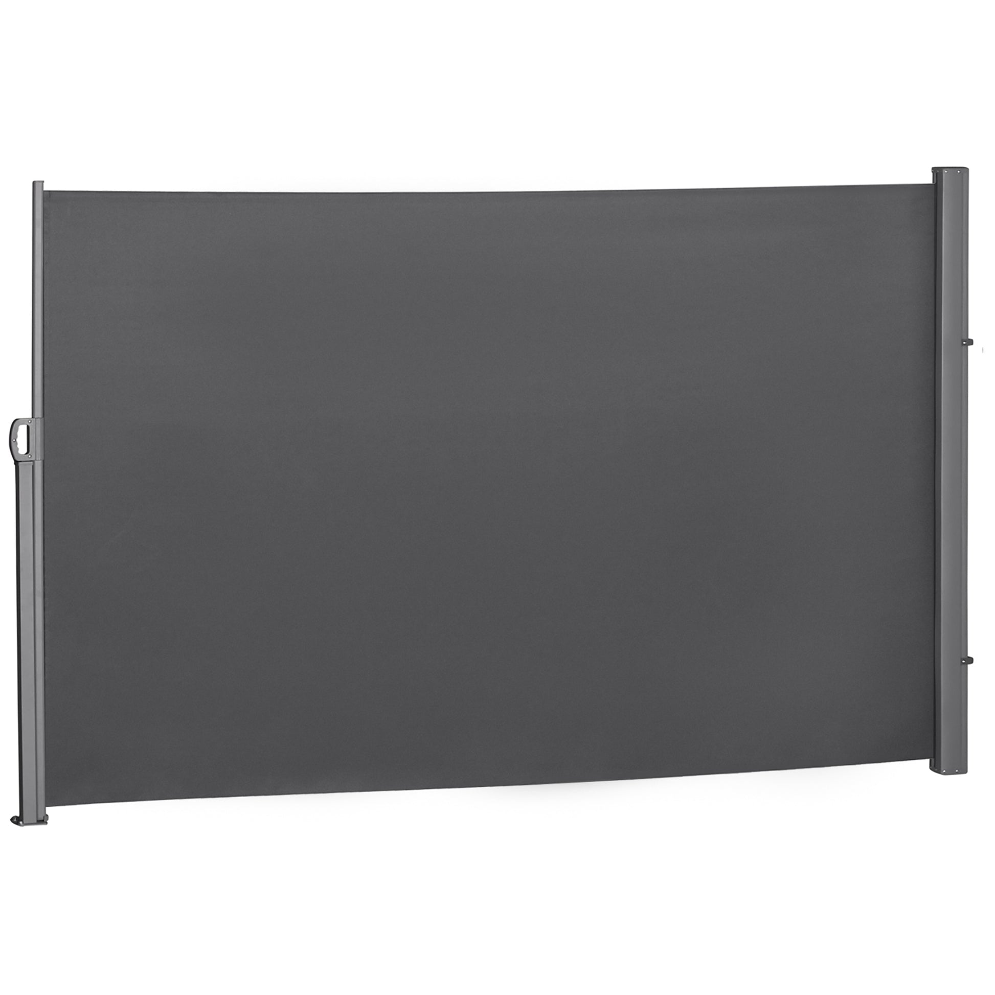 Retractable Side Awning 300x180 cm Roll-up Screen Privacy Screen Waterproof and Anti-UV Privacy Protection for Garden Balcony Terrace Gray