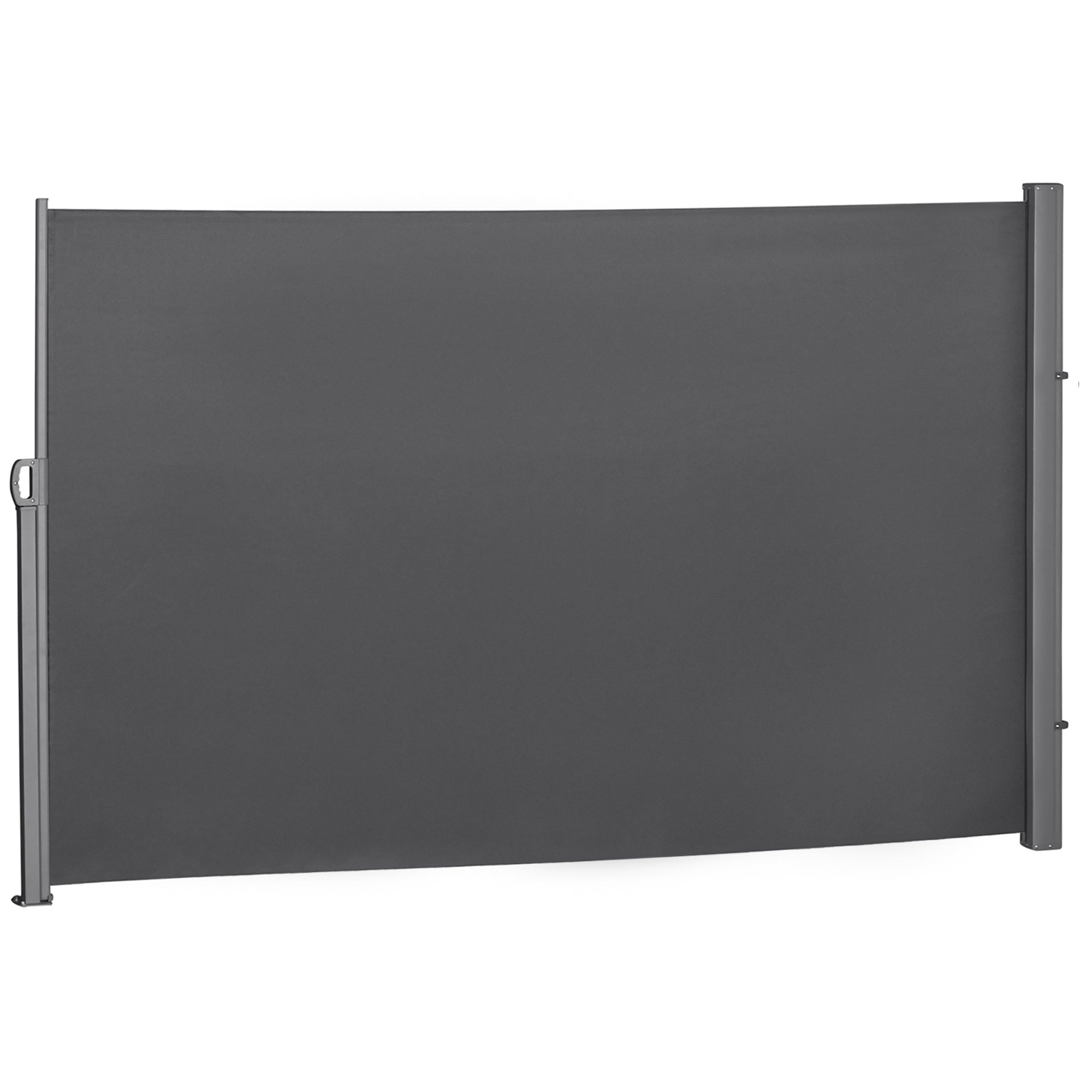 Retractable Side Awning 300x180 cm Roll-up Screen Privacy Screen Waterproof and Anti-UV Privacy Protection for Garden Balcony Terrace Gray