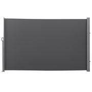 Retractable Side Awning 300x180 cm Roll-up Screen Privacy Screen Waterproof and Anti-UV Privacy Protection for Garden Balcony Terrace Gray