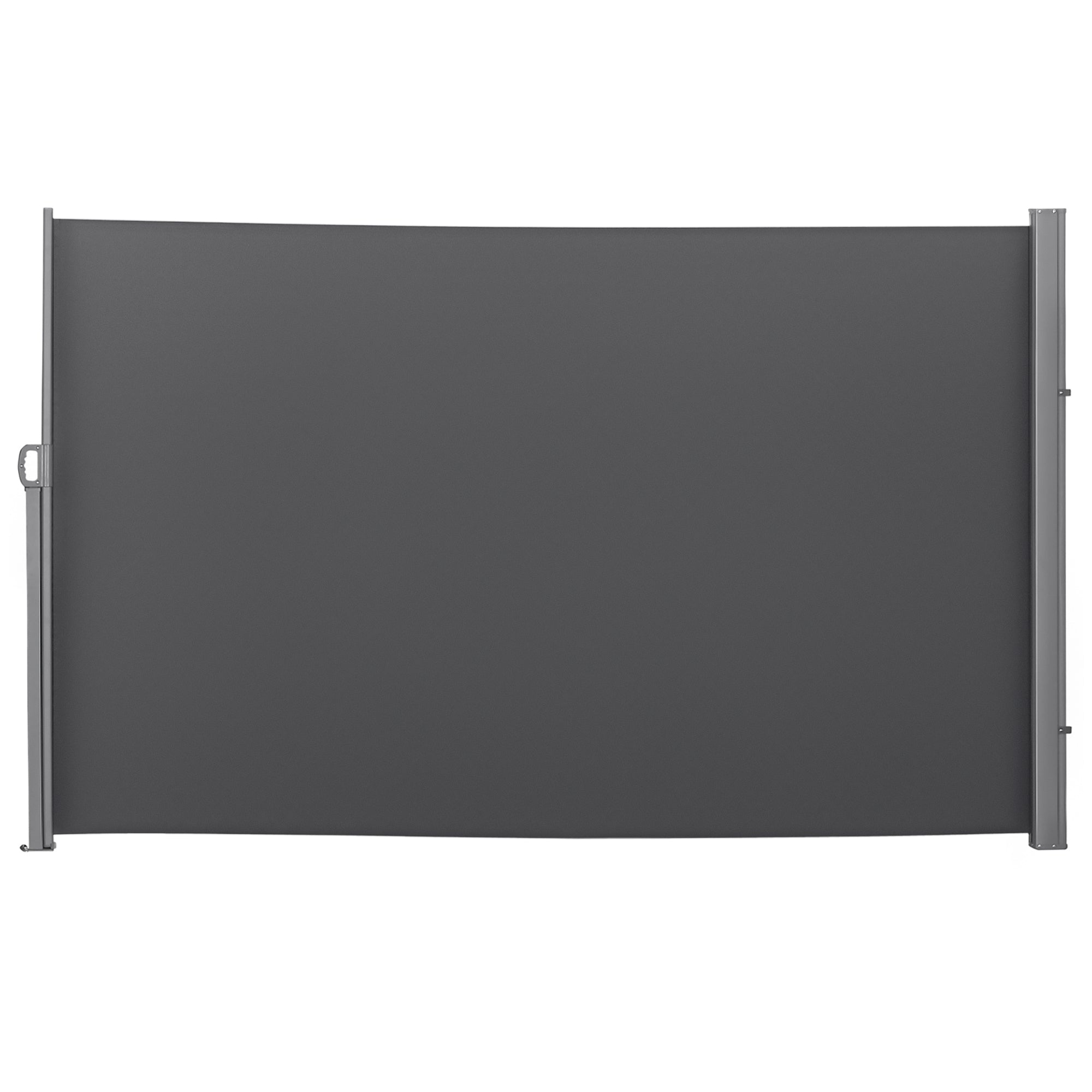 Retractable Side Awning 300x180 cm Roll-up Screen Privacy Screen Waterproof and Anti-UV Privacy Protection for Garden Balcony Terrace Gray