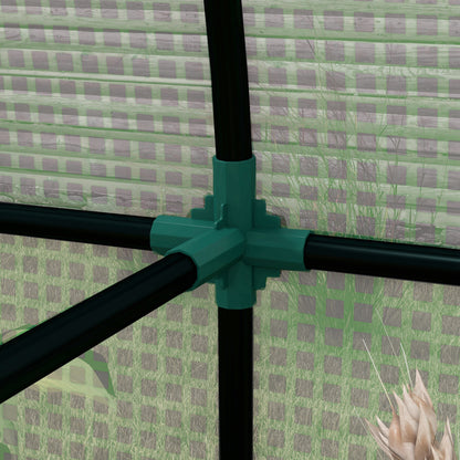 Garden Greenhouse Sturdy Greenhouse with 4 Roll-up Doors 2 Anti-UV Zipper Doors  for Plant Flowers Tomatoes Cultivation on Terrace Patio 185x94x150 cm Green