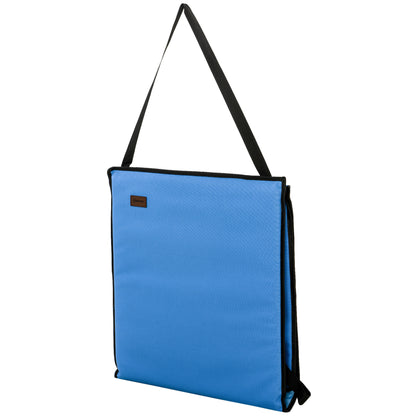 Set of 2 Padded Beach Mats - Beach Mattress - Beach Mats - Multi-Position Reclining Backrest - Included Carrying Bag - Blue Oxford Steel