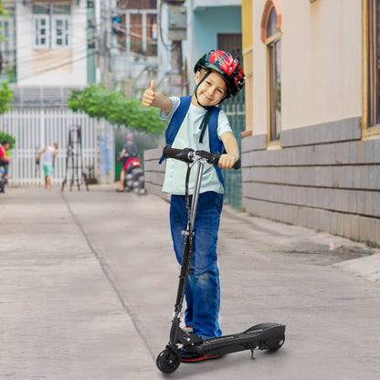 Electric Scooter for Kids 7+ Years Foldable Scooter with Adjustable Height Rechargeable 24V Battery Speed up to 12 km/h and Brake Load 50 kg 74x36x82.5-92.5 cm Black