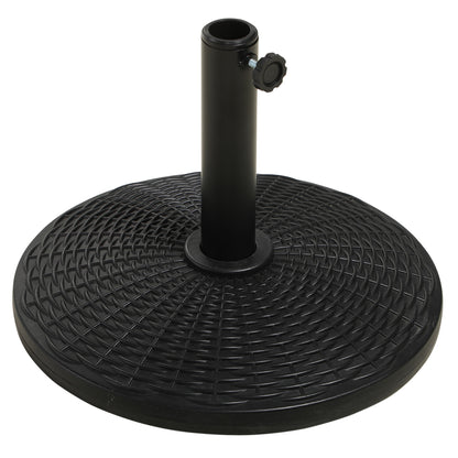 Round Parasol Base Weight Stand Ø 44.5 x 32 cm net weight 12.5 KG HDPE and black cement