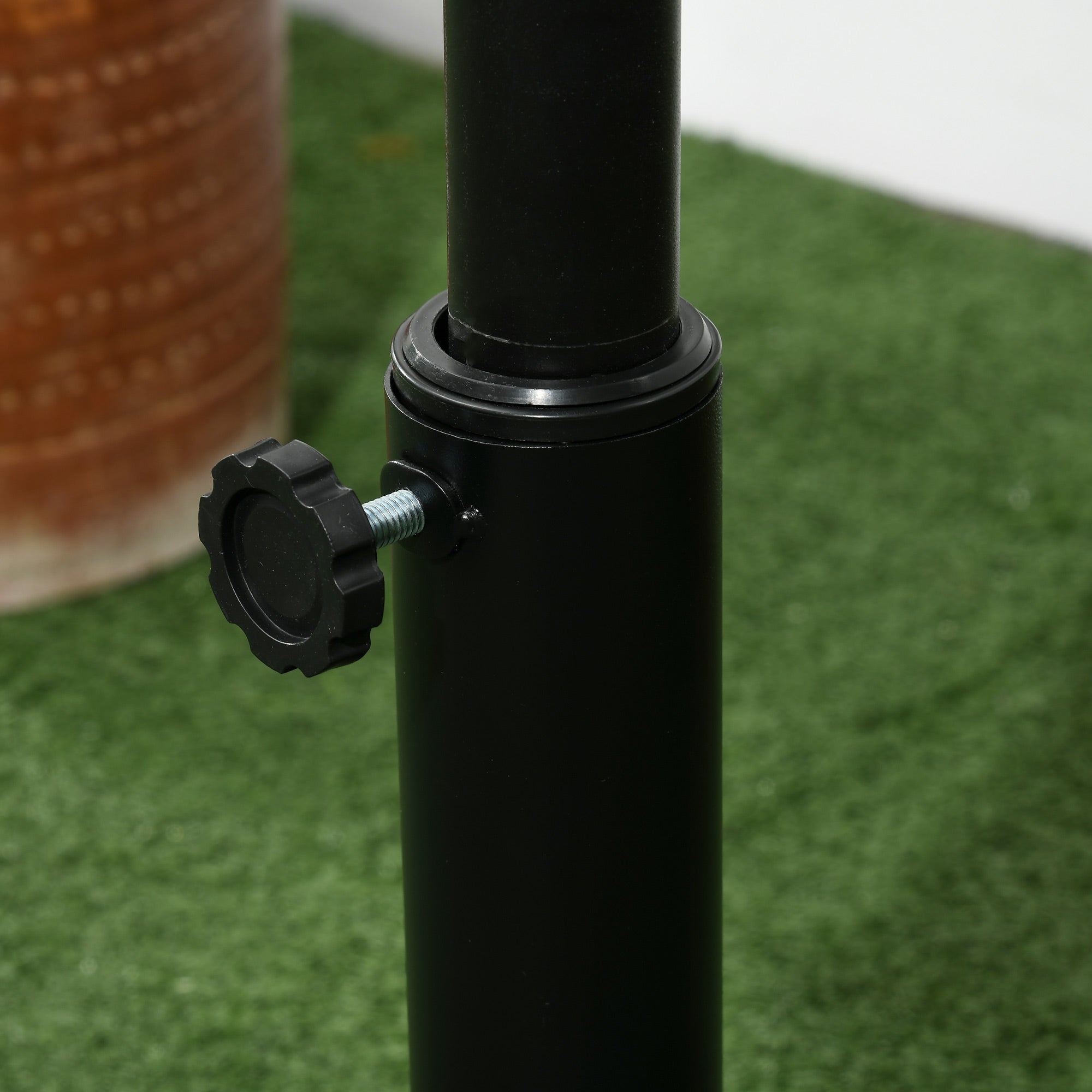 Round Parasol Base Weight Stand Ø 44.5 x 32 cm net weight 12.5 KG HDPE and black cement