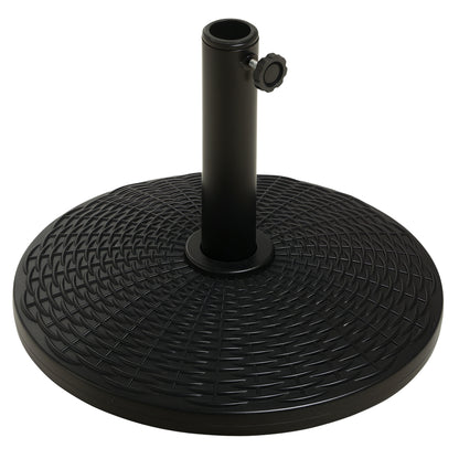 Round Parasol Base Weight Stand Ø 44.5 x 32 cm net weight 12.5 KG HDPE and black cement