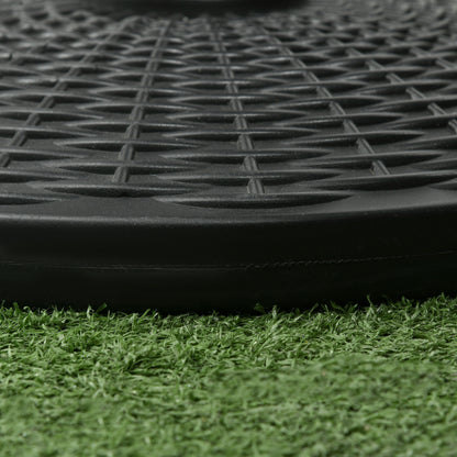 Round Parasol Base Weight Stand Ø 44.5 x 32 cm net weight 12.5 KG HDPE and black cement