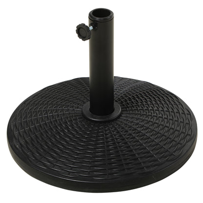 Round Parasol Base Weight Stand Ø 44.5 x 32 cm net weight 12.5 KG HDPE and black cement