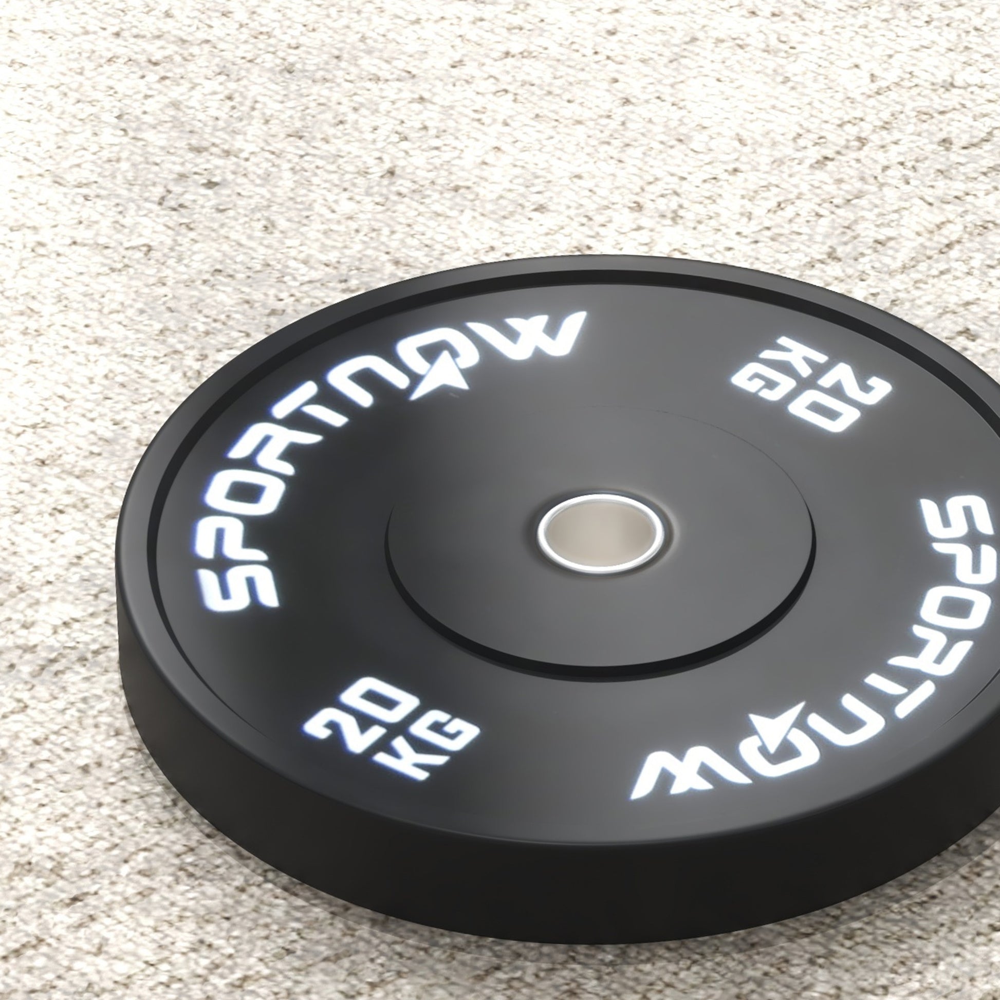 SPORTNOW Set of 2 20 kg Gym Plates, Plates for Barbell and Dumbbells with Ø5 cm Attachment for Home and Gym Workout, Black