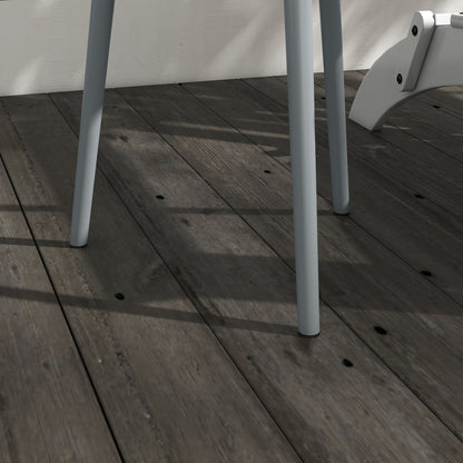 Round Garden Coffee Table, Outdoor Side Table with Rounded Steel Edge, dim. Ø40 x 50H cm gray