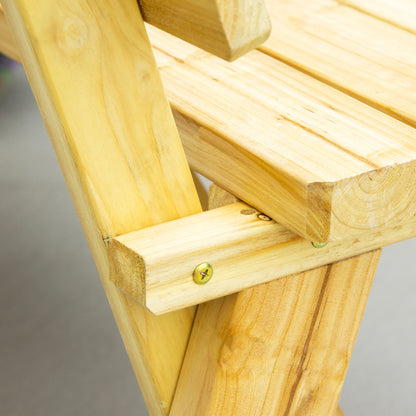 2-Seater Garden Bench Wood, Weatherproof Bench, UV-Resistant Garden Furniture with Backrests, Park Bench 220kg Load Capacity, Balcony Bench, Wooden Bench for Balcony Terrace, Garden, 116 x 56 x 80 cm, Natural