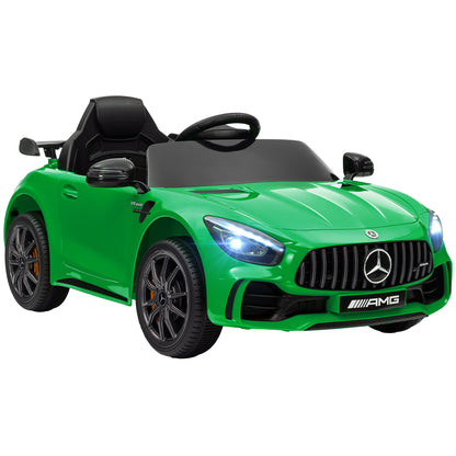 Kids Electric Car 12V Children's Car with 2.4G Remote Control, Car for Kids with Horn, MP3, Music, Soft Start, Reverse Function 3-5 km/h Electric Vehicle for 3-6 Years, Green