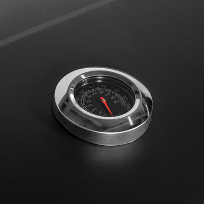 Stainless Steel BBQ Smoker Charcoal Grill with Lid Thermometer Wheels Charcoal Tray Handle Shelf BBQ Cart, Charcoal Stand Grill for Barbecue Camping, Garden 115 x 67 x 107 cm