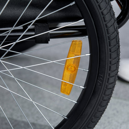 Folding Dog Trailer for Bikes, Quick Release, Waterproof, Oxford Fabric, Steel, 140 x 71 x 83 cm, Yellow