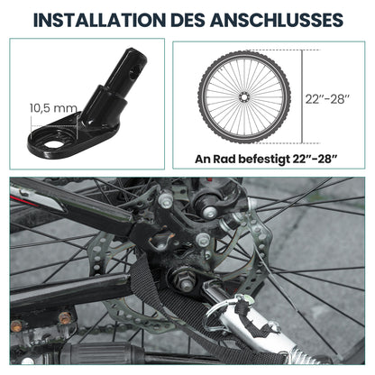 SPORTNOW Bike Trailer 170 L Cargo Trailer with Hitch, Rain Cover, 20" Quick-Release Air Wheels, Up to 40 kg