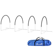 Dog Agility Set, 4-Piece Dog Training with Slalom Poles, Agility Equipment for Dogs with Oxford Carrying Bag, Black