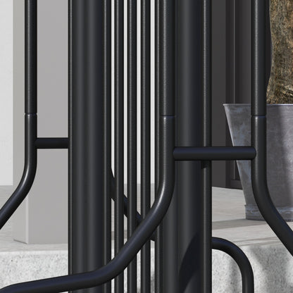 Bike Stand Multi-Stand Bike Rack Weatherproof Floor Stand for up to 4 Bikes, Double-Sided, Steel 90 x 80 x 80 cm, Black