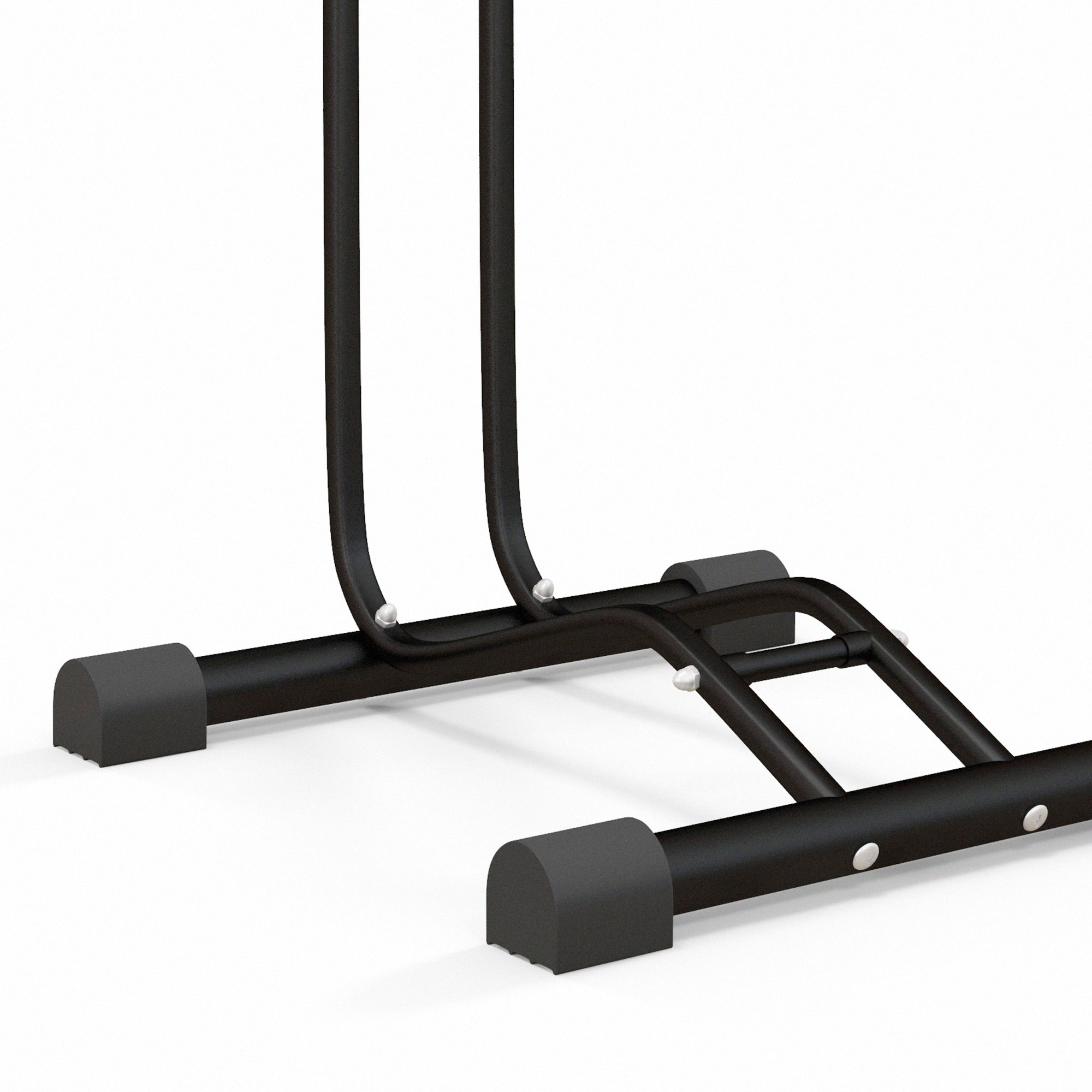 SPORTNOW Bike Rack Vertical and Horizontal Bike Stand Display Stand Weatherproof for 6"-27.5" and 700c Bikes Floor Mount 45 x 44 x 118 cm, Metal Black