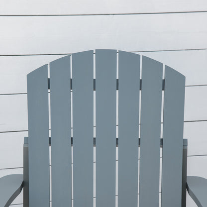 Adirondack Garden Chair with Cup Holder Garden Lounger Balcony Chair Solid Wood Dark Gray 97 x 72.5 x 93 cm