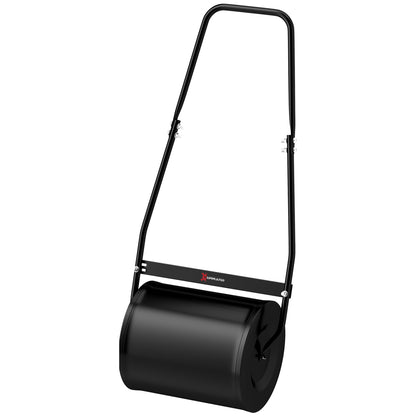 Garden Lawn Roller Steel Grass Compactor 30L Fill with Water or Sand Roller Size Φ32x40cm Detachable Handle