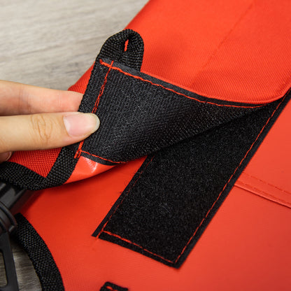 Elevated Bed for Dogs Cats Portable Pet Bed with Breathable Mesh Area and Oxford Fabric for Indoor Outdoor 92x76x18 cm Red