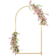 Metal Garden Arch for Roses Wedding Arch with Weather-Resistant Powder Coating for Climbing Plants Decoration Patio Terrace 120x40x220 cm Gold