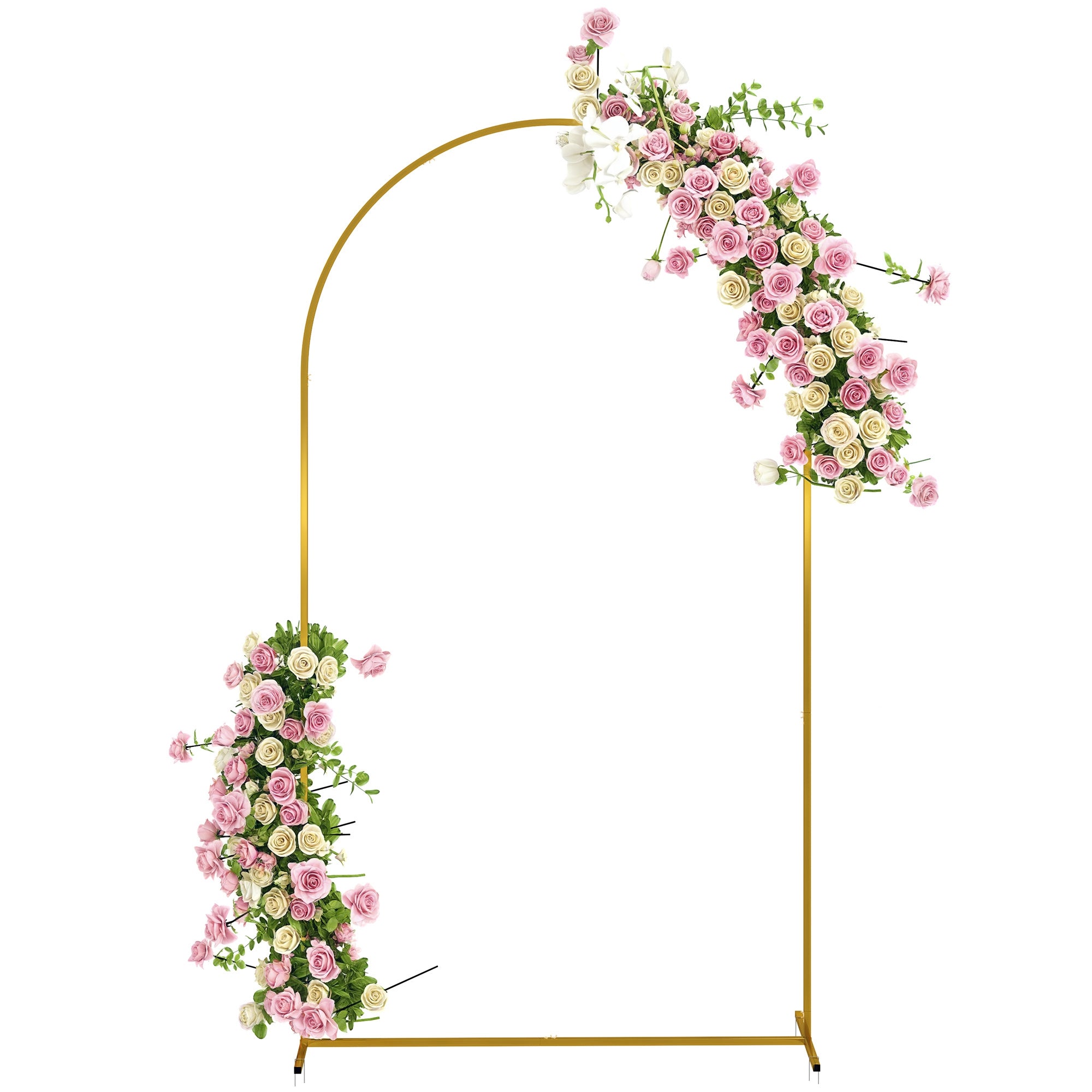Metal Garden Arch for Roses Wedding Arch with Weather-Resistant Powder Coating for Climbing Plants Decoration Patio Terrace 120x40x220 cm Gold