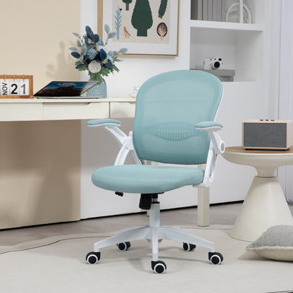 Ergonomic Office Chair with Mesh Backrest and Padded Seat, Adjustable Height, 65.5x61.5x88-97.5cm, Blue