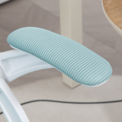 Ergonomic Office Chair with Mesh Backrest and Padded Seat, Adjustable Height, 65.5x61.5x88-97.5cm, Blue