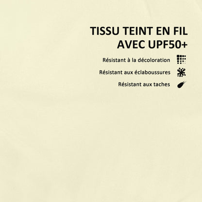 Set of 2 Seat Cushions with Backrest, Comfortable Breathable Seat and Back Cushion, Removable UV-Resistant Cover for Outdoor and Indoor, Cream