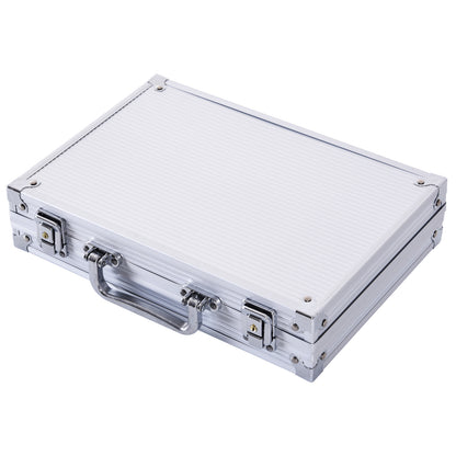 Poker Set 200 Poker Chips 2xCard Deck 5xDice 1xAluminum Case Poker Chip Set Jetons Aluminum+ Polystyrene 29.5x20.5x6.5 cm