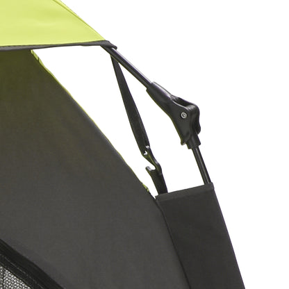 Pet Tent, Dog Tent, Outdoor Cat House, Dog House with Mesh Window, Dog Teepee Tent with Carry Bag, Sunshade for Backyard, Living Room, Green+Dark Gray