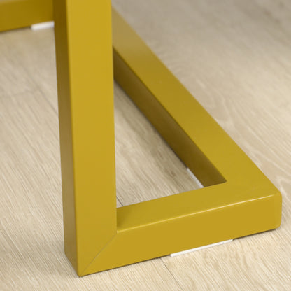 4-Level Raised and Multi-Purpose Bookshelf, in MDF and Steel, 92x35x152cm, White and Gold