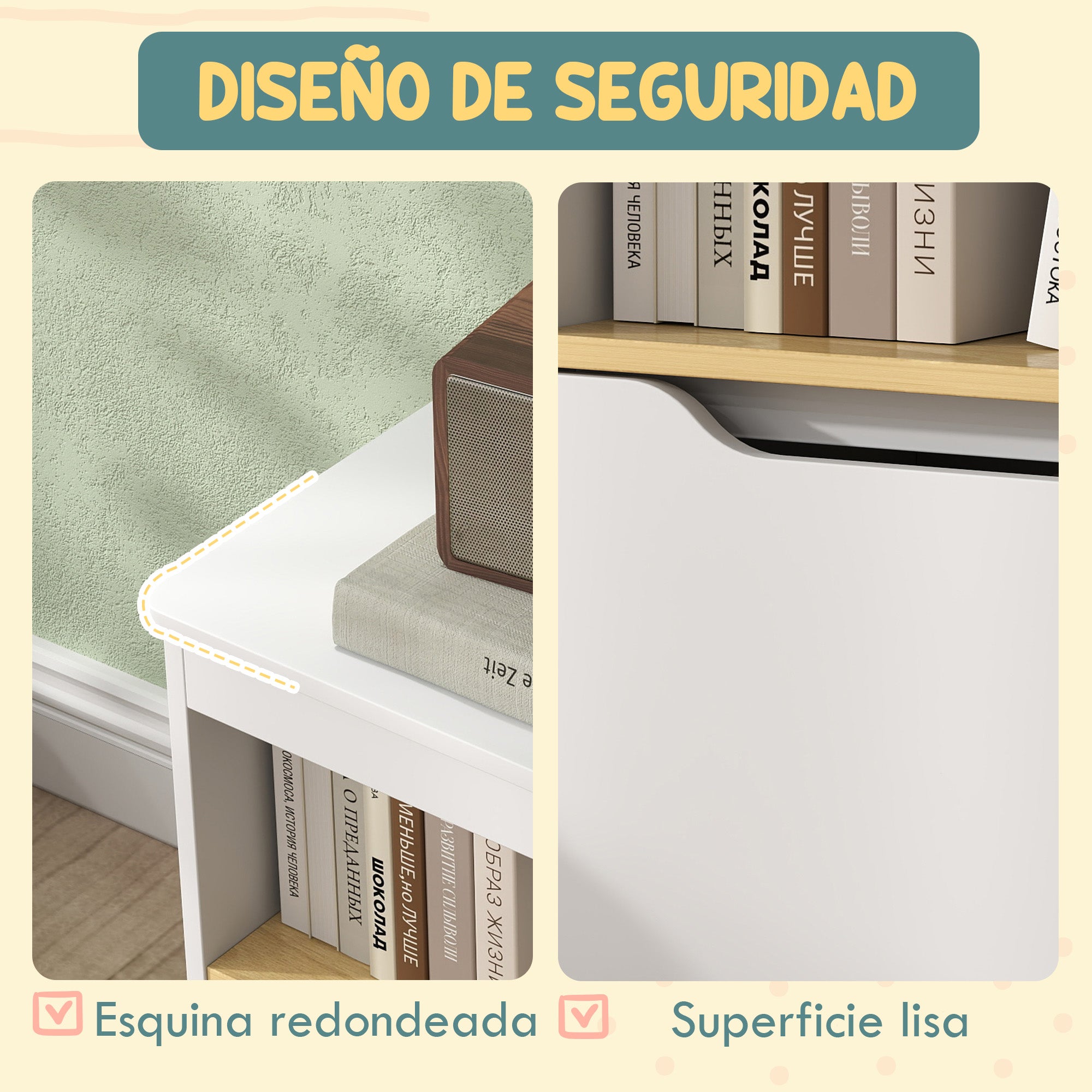 Children's Toy Shelf Bookcase with 2 Drawers and Compartment for Living Room Bedroom Playroom 80x30x45 cm White