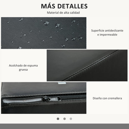 3-in-1 Plyometric Box with Zipper Jump Box with 3 Different Heights Home Office Gym CrossFit Strength Training Load 120 kg 75x51x61 cm Black