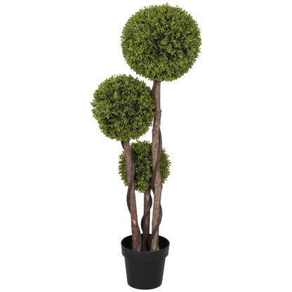 Artificial Boxwood, 115 cm Houseplant, Artificial Plant in Pot, Decorative Plant, Decorative Plants for Home, Office, Hallway, Garden, Green