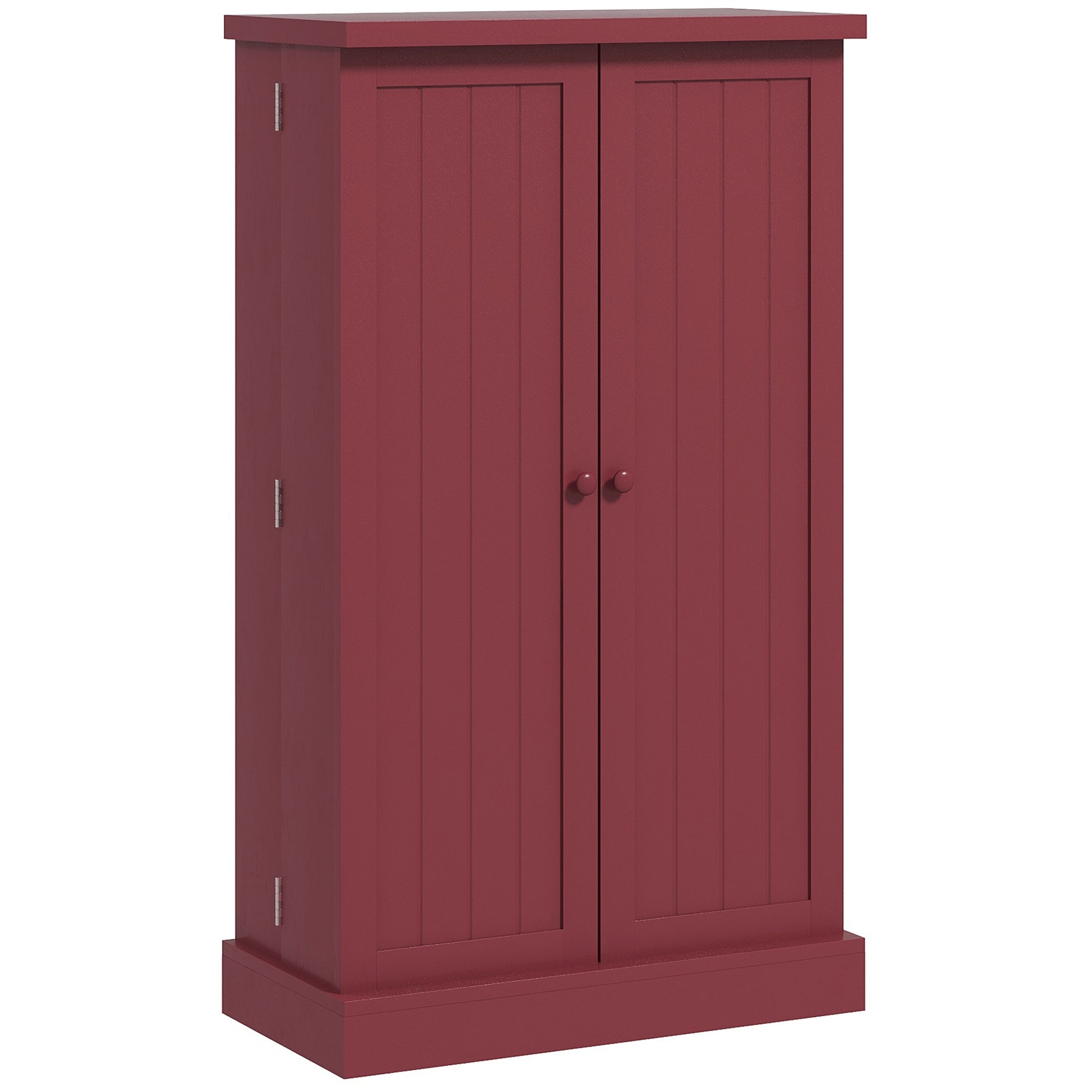 Kitchen Buffet Storage Cabinet Kitchen 12 Adjustable Shelf Door Shelves 60 x 30 x 104 cm for Living Room, Dining Room in Red Wood
