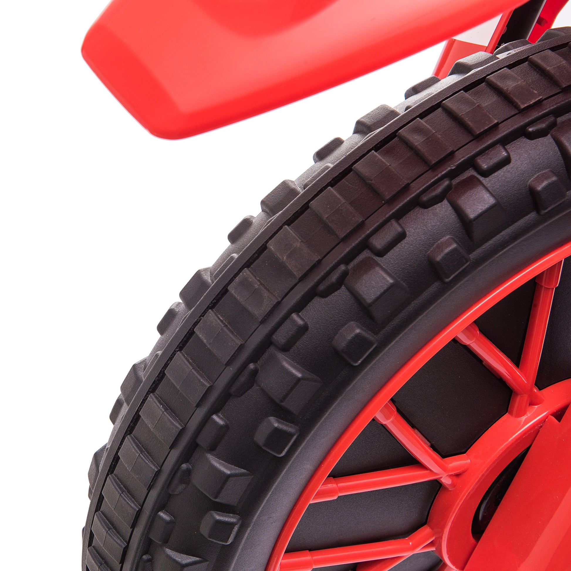 Kids Electric Motorcycle Child Motorcycle 12V Kids Vehicle Electric Vehicle with 2 Removable Training Wheels for Kids 3 Years and Up PP Metal Red+White 106.5 x 51.5 x 68 cm