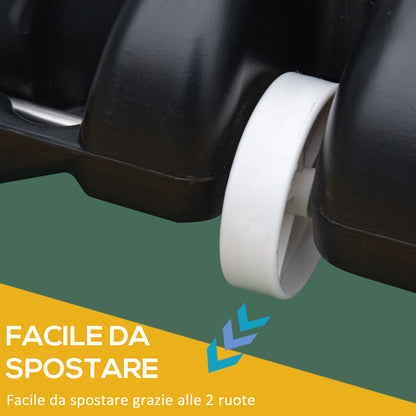 Adult Basketball Hoop with Adjustable PVC Backboard 90x60x260-310cm and Integrated Wheels White