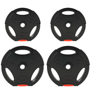 SPORTNOW 4-Piece Weight Plates Set, 2 x 5kg/10kg Weights, Weight Plates Set, Weight Discs for 2.5 cm Barbell, Ø 25 mm Bore, Black
