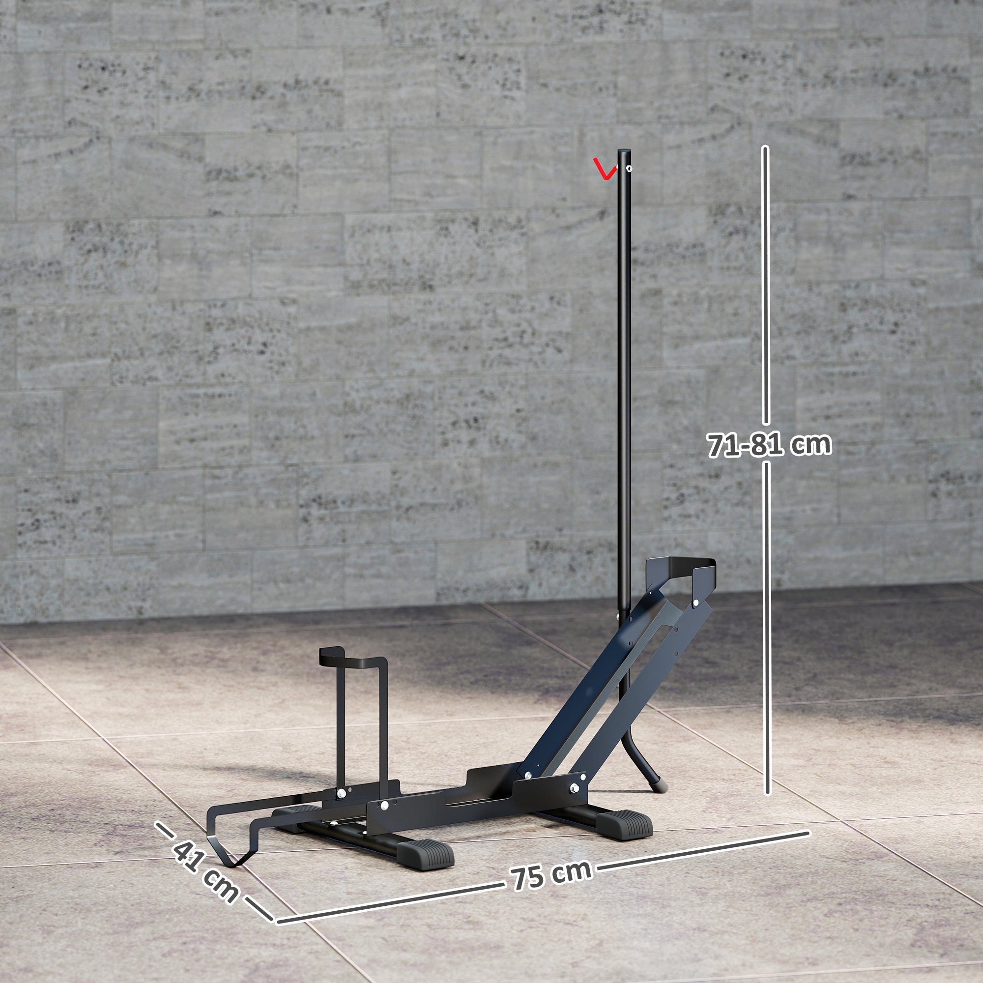 SPORTNOW Bike Stand for Bikes Steel Bike Holder with 80 mm Tire Width Freestanding Floor Bike Rack Multi-Bike Stand Parking Stand Bike Stand for Floor 75 x 41 x 81H cm Black