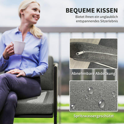 Garden Furniture Set made of Poly Rattan Lounge Set with Sofa Chair Table Cushions Weatherproof Seating Group for 4 People Balcony Furniture Set Garden Lounge Terrace Furniture for Garden Balcony Brown+Dark Gray