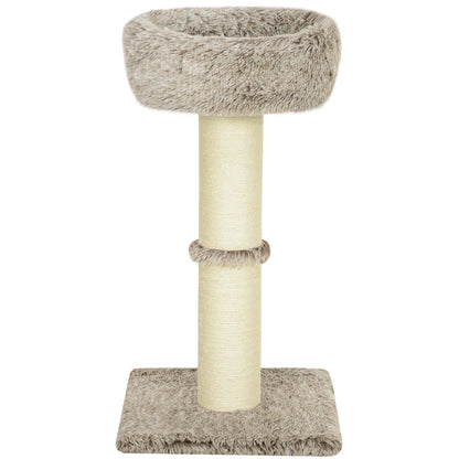 Cat Tree 87 cm High Cat Tower with Bed, Thick Pole, Cat Scratching Post with Sisal Scratching Columns, for Cats Up to 6 kg, Indoor, Brown