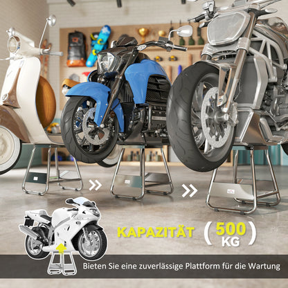 Motorcycle Stand, Universal Motorcycle Holder up to 500kg Load Capacity, Motorcycle Stand Motorcycle Lift Motorcycle Lift Table, Motorcycle Motocross Lift Table Stand Mount