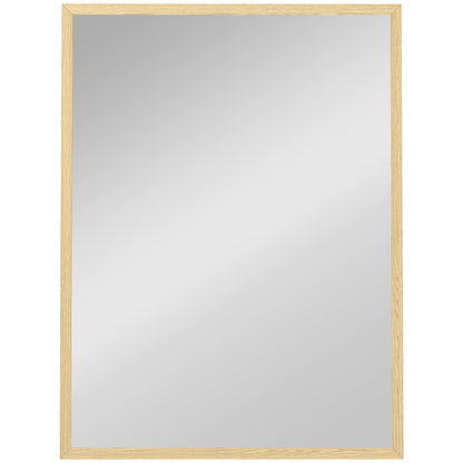 Rectangular Wall Mirror, 24 x 32 in (60 x 80 cm) — Natural Wood Frame